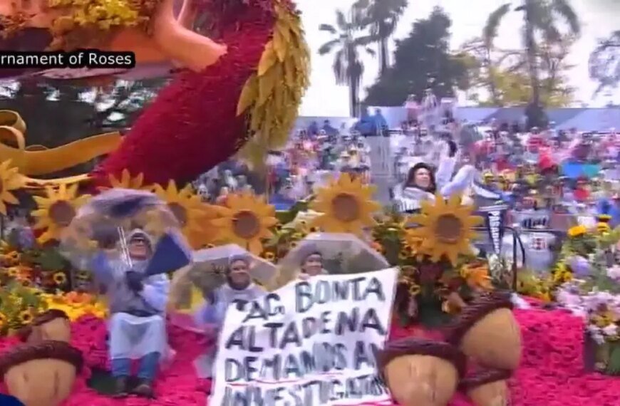 Rose Parade Float Has Controversial Banner Taken Down