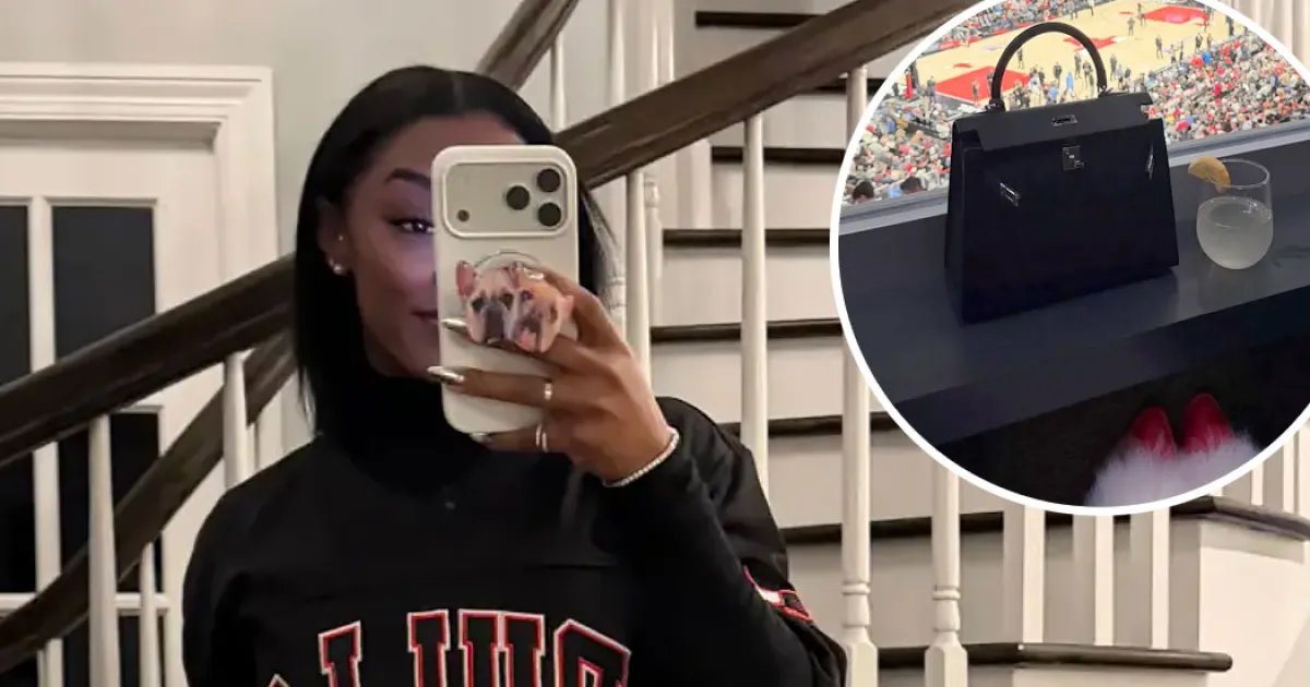 Simone Biles Enjoys NBA Girls' Night in Cozy Ugg Heels and Chic Hermes Bag