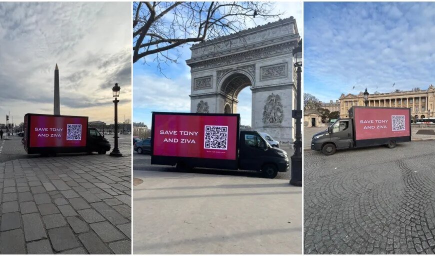 Tony and Ziva Campaign Brings Crowdfunded Mobile Billboard to Paris