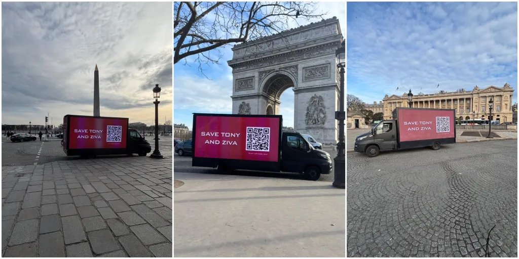 Tony and Ziva Campaign Brings Crowdfunded Mobile Billboard to Paris