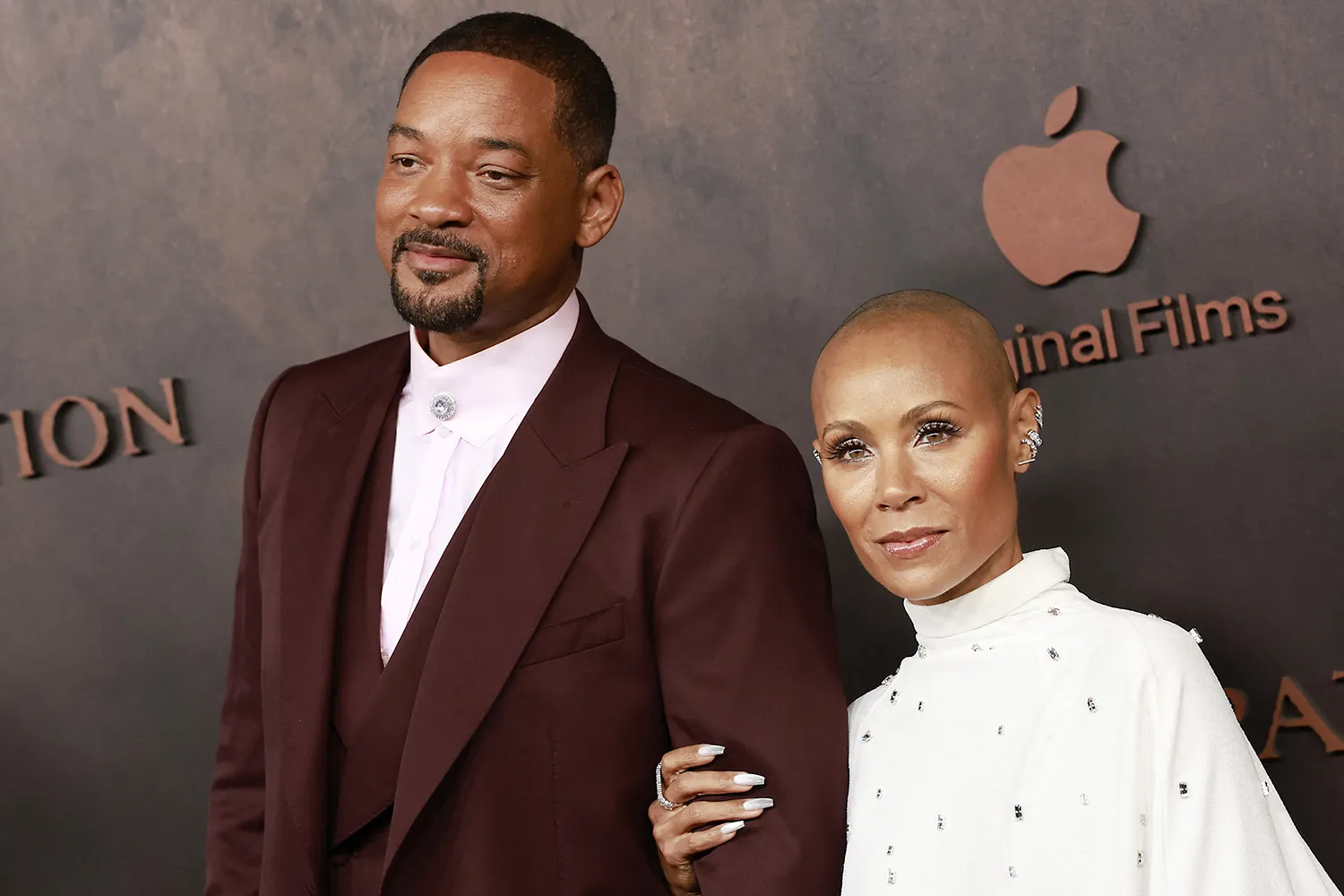 Will Smith and Jada Pinkett Smith at Emancipation premiere