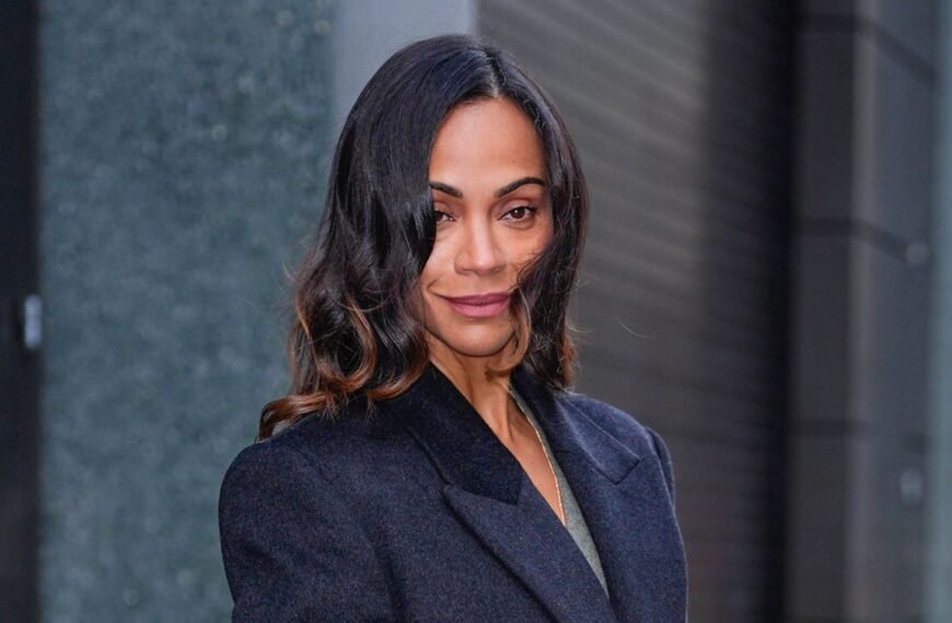 Zoe Saldaña Cuts Her Long Curls into a Fresh Short Ombré Look