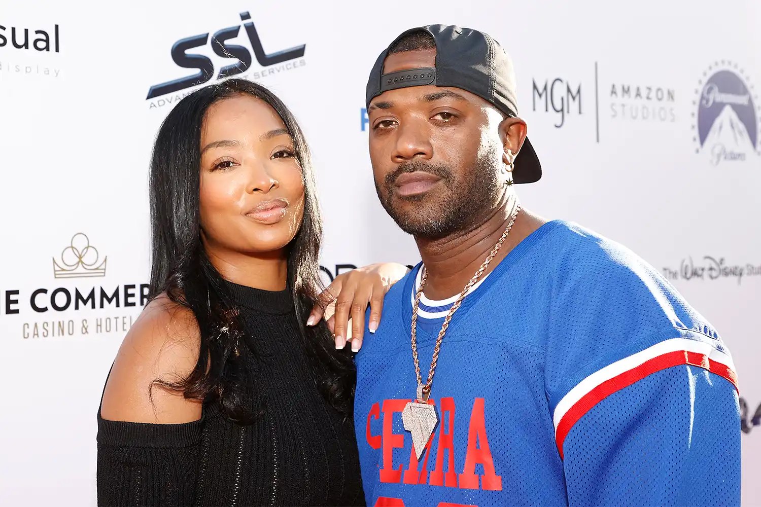 Princess Love and Ray J (R) arrive for Variety's Children Charity of Southern California 12th Annual Poker & Casino Night in Hollywood, California, on July 24, 2024.