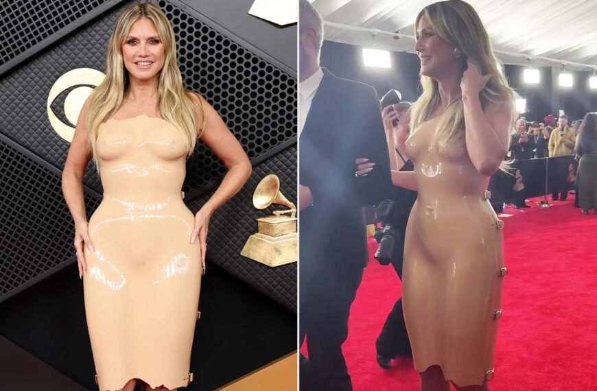 Heidi Klum Navigates the 2026 Grammys Red Carpet in a Chic Dress