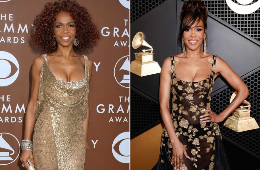 Michelle Williams Shines in Gold on the 2026 Grammys Red Carpet After Two Decades
