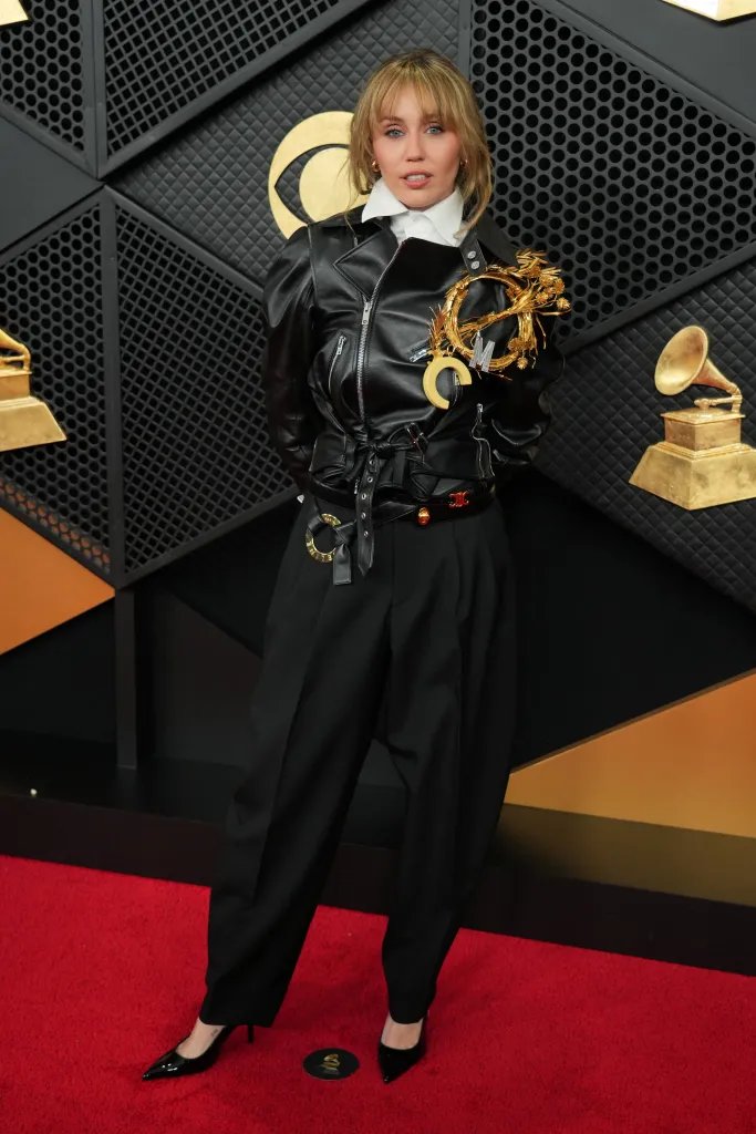 Miley Cyrus attending the 68th Grammy Awards.
