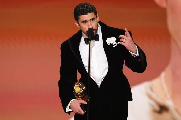 Bad Bunny Receives Warm Applause at the Grammys for His Meaningful Acceptance Speech Starting with 'ICE Out': We're Not Savage