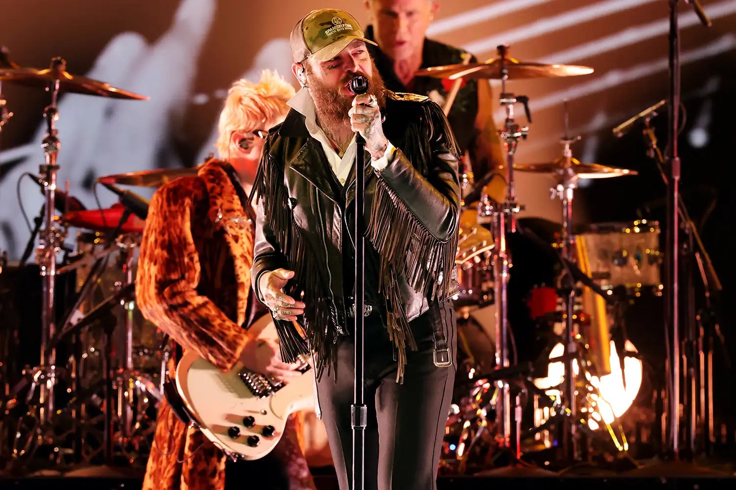 Post Malone performs during the 2026 Grammy Awards