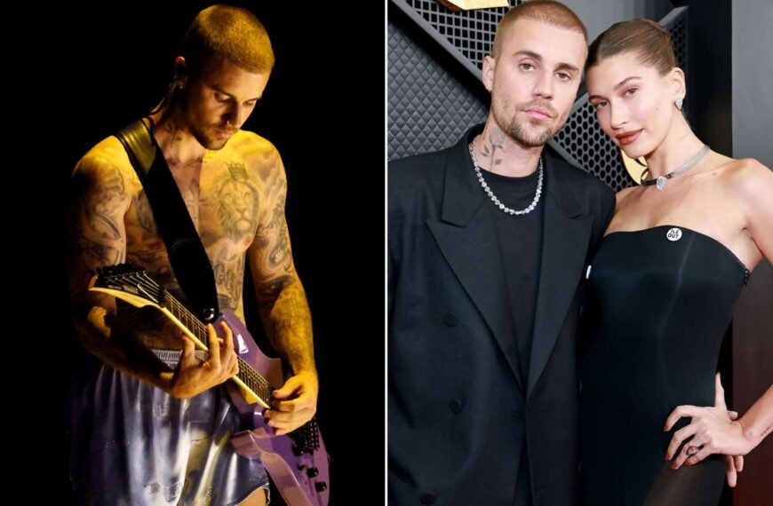 Hailey Bieber Cheers on Justin After His Shirtless Performance at the 2026 Grammys