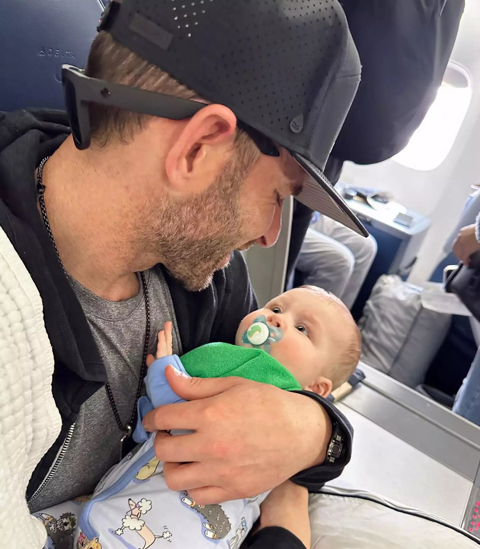 Tarek El Moussa and baby Tristan