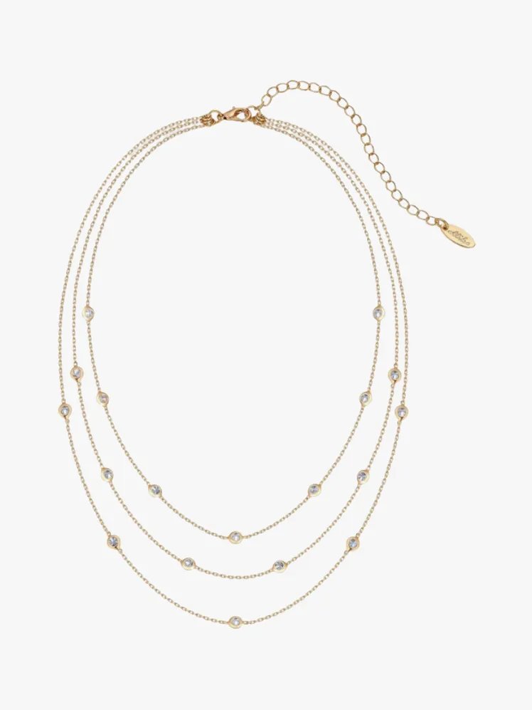 Ettika Crystal Station Layered Necklace