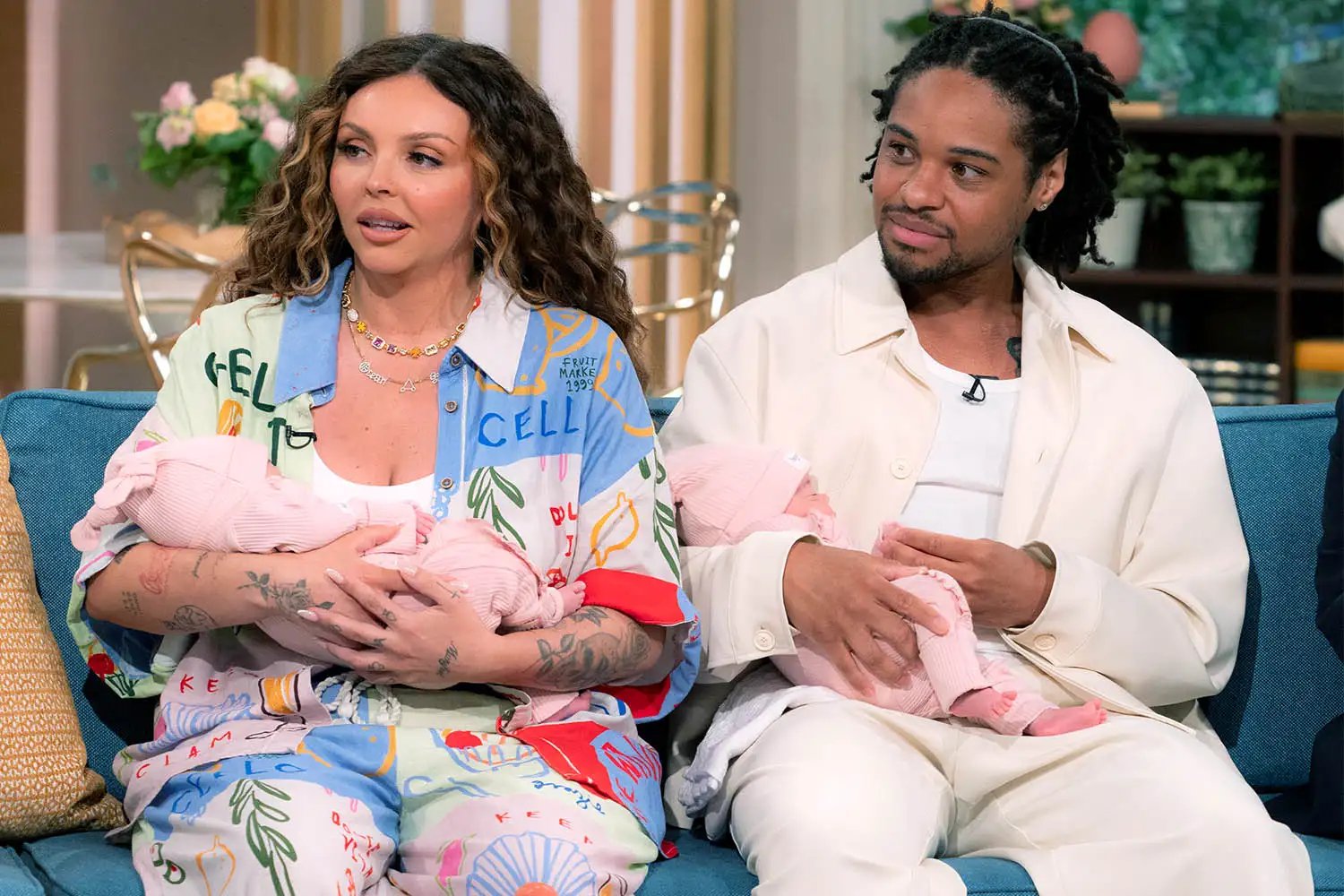 Jesy Nelson, Zion Foster, introduce us to their baby girls, Ocean Jade and Story Monroe, 'This Morning' TV show, London, UK - 23 Jul 2025