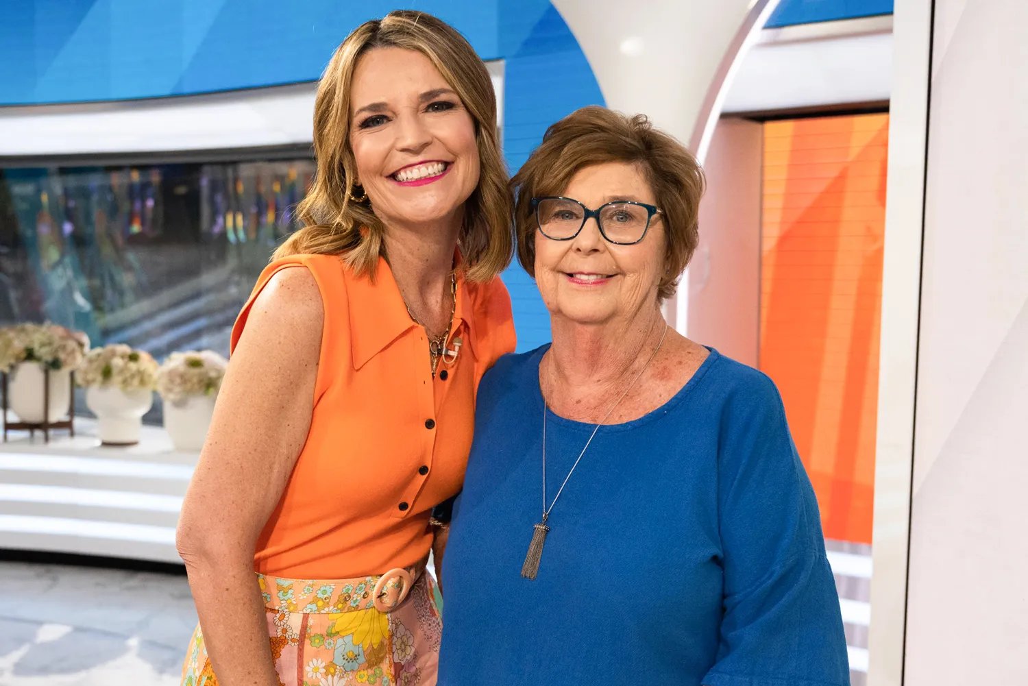 Savannah Guthrie and her mother, Nancy Guthrie, on the 'Today' set in 2023