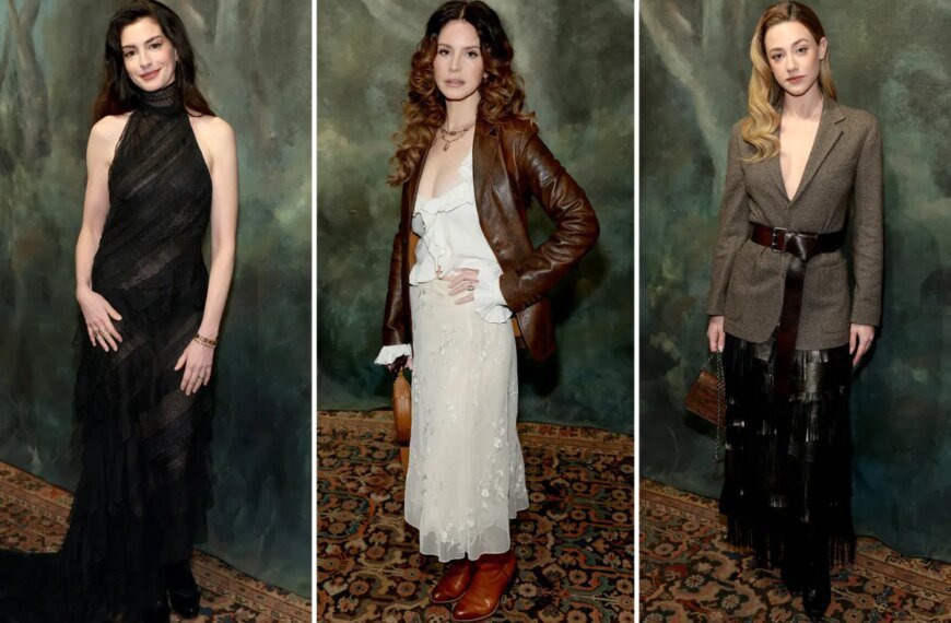 Highlights from the Ralph Lauren Fall 2026 Fashion Show Featuring Anne Hathaway, Lana Del Rey, Lili Reinhart, and More Stars