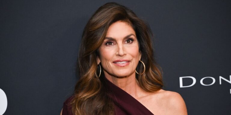 Cindy Crawford Stuns in a Chic Purple Silk Slip Dress for Her 60th Birthday Celebration