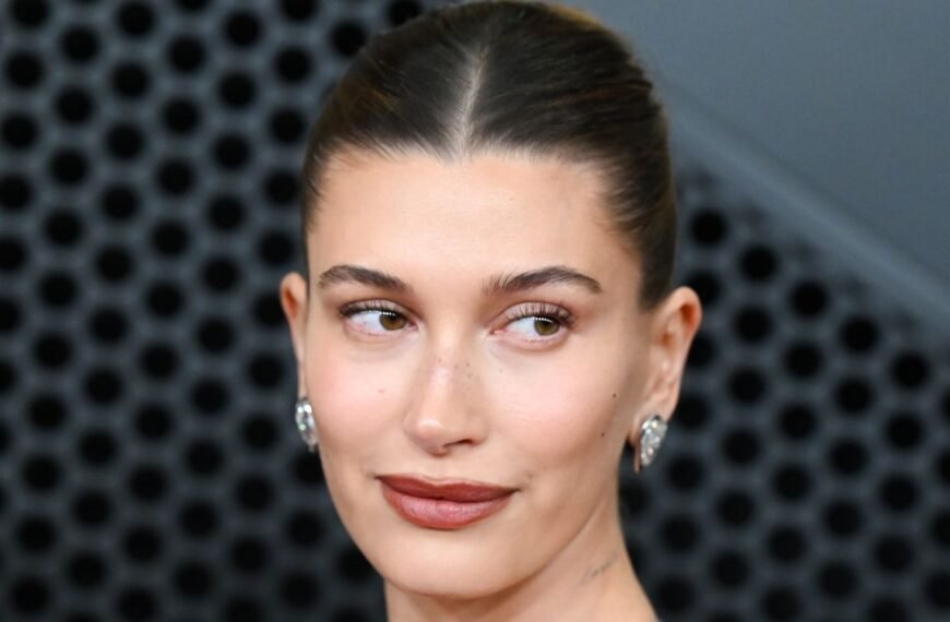 Hailey Bieber Shows Off a Unique Sculptural Firefly in Place of a Top