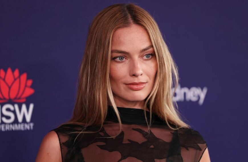 Margot Robbie Stuns in a Sheer Black Look for a Gothic-Inspired Moment