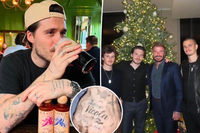 Brooklyn Beckham Hides Sibling Tattoos After Taking Off Tribute Ink for Dad David