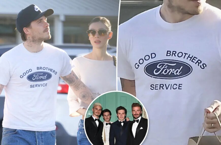 Brooklyn Beckham Shares a Heartfelt Message to His Brothers Through His T-Shirt