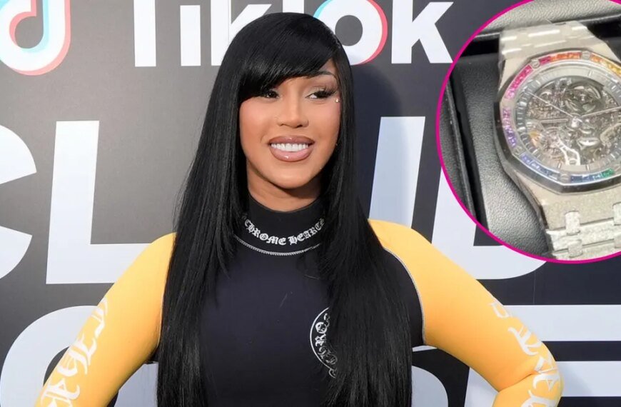 Cardi B Celebrates with a Stunning $500K Rainbow Diamond Watch During Stefon Diggs Split Rumors