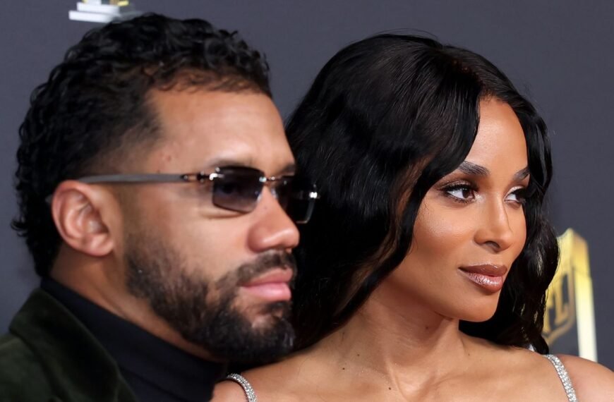 Ciara Shines in a Beautiful Silver Scaled Lingerie Gown on a Special Date Night with Russell Wilson