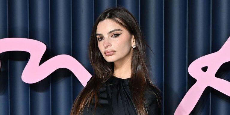 Emily Ratajkowski Embraces Confidence in a Sheer Black Lace Bra and Stylish Low-Rise Jeans