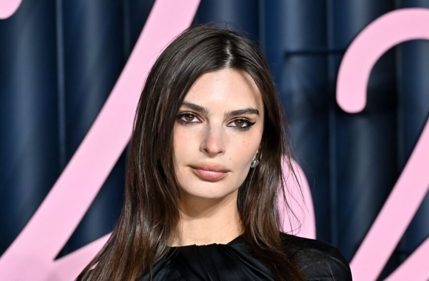 Emily Ratajkowski Sparkles in Diamonds and a Cozy Bathrobe