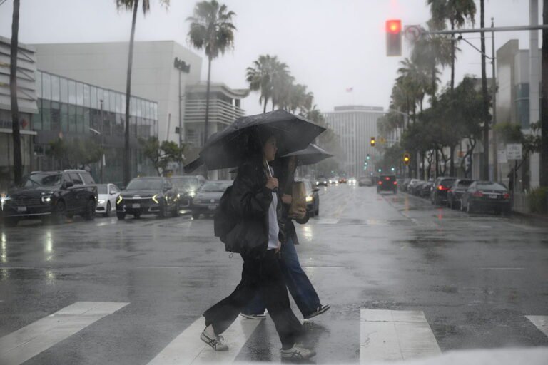 February 17 Rainfall Totals for Los Angeles
