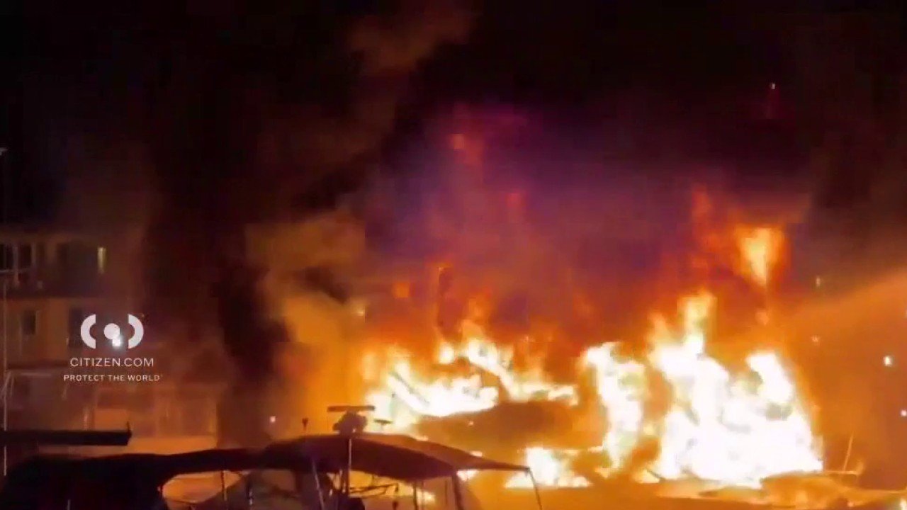 Fire in Marina del Rey Harbor Damages Two Boats Overnight