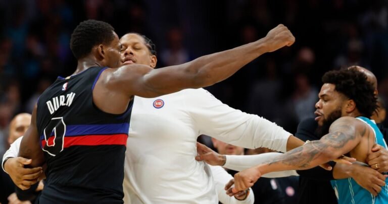 Four Players Sent Off Amid Skirmish in Pistons' Victory Against Hornets