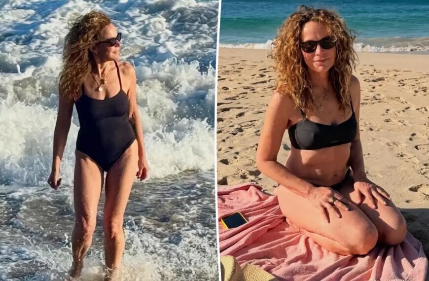 Jennifer Grey, 65, Enjoys the Sunshine in Chic Black Swimsuits