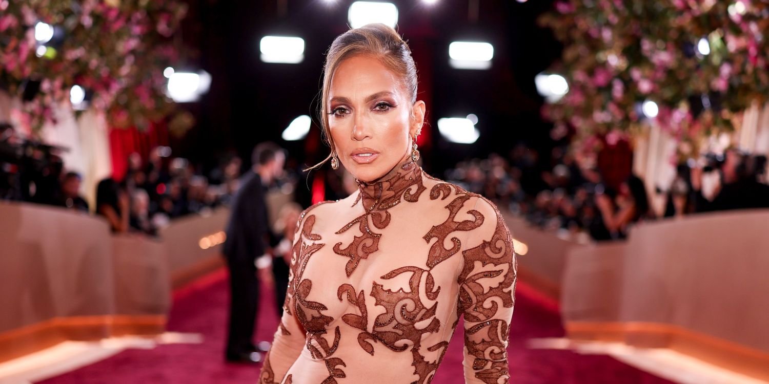 Jennifer Lopez Embraces Elegance in a Gorgeous Sheer Lace and Satin Dress