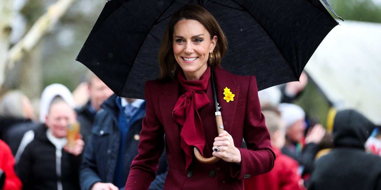 Kate Middleton Embraces a Styling Tip from Princess Diana to Handle Rainy Days During Her Recent Outing