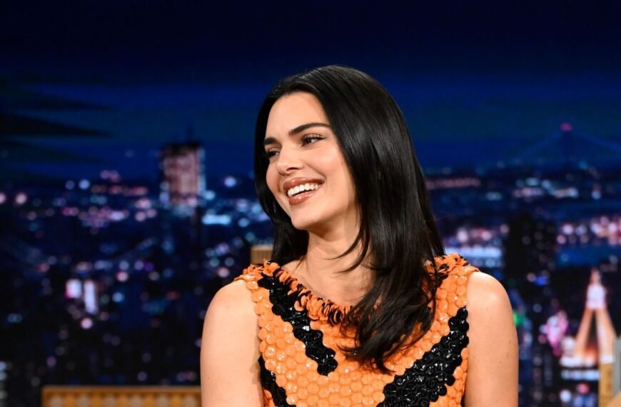 Kendall Jenner Shows Off a Bold New Look with Bleached Brows, Dark Lipstick, and Long Nails