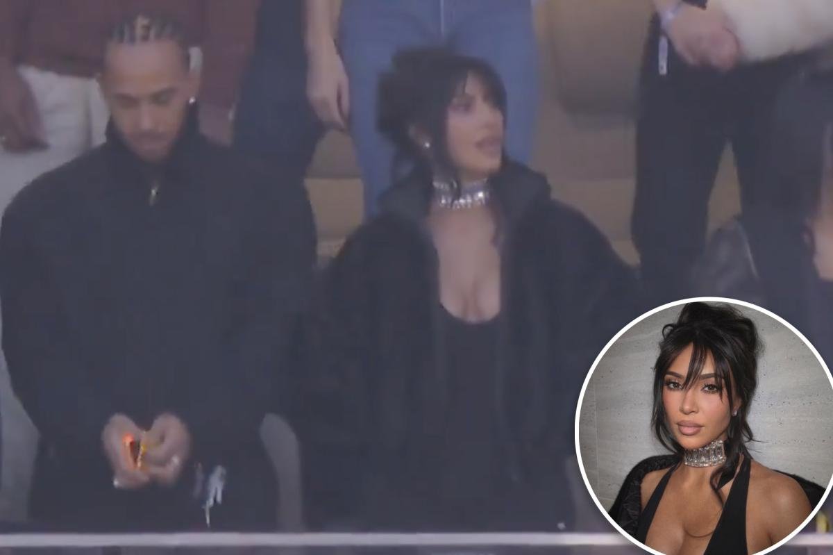Kim Kardashian and Lewis Hamilton Showcase Their Fashion Collaboration at Super Bowl 2026
