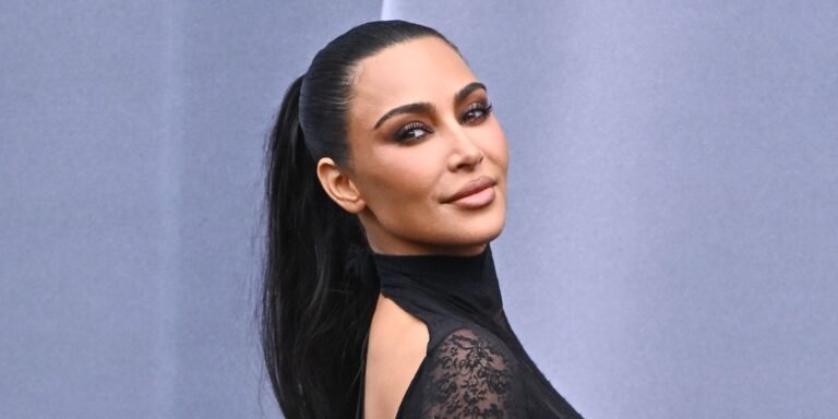Kim Kardashian's Chic Monochromatic Mint Outfit with a Subtle Sheer Twist