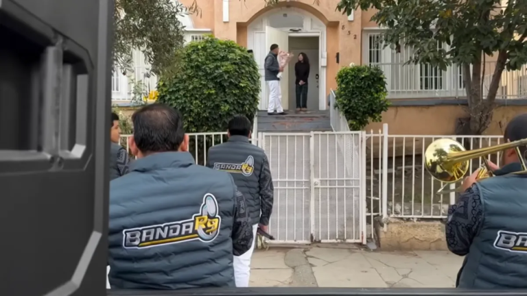 LAPD Officers Join Band to Surprise Sleeping Girlfriend with a Serenade
