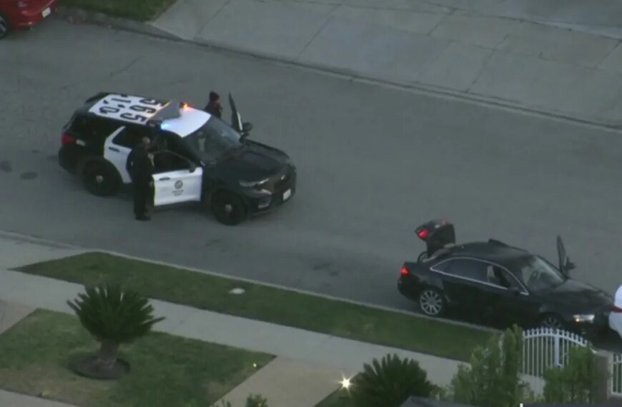 LAPD Pursues Suspect Following Shooting Incident in San Fernando Valley