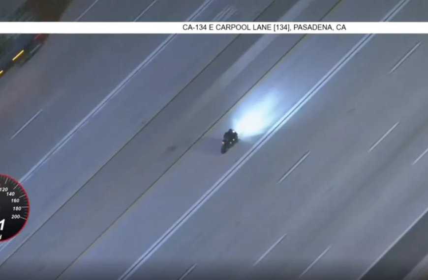 Motorcyclist Pursued by Police in San Fernando Valley Chase