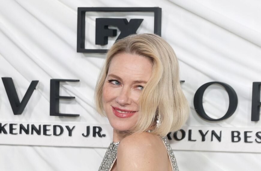 Naomi Watts Embraces Jackie Kennedy's Style in a Stunning Chainmail Gown and Opera Gloves