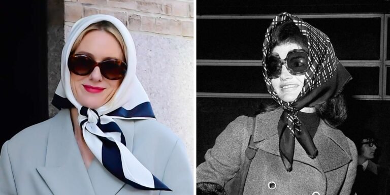 Naomi Watts Embraces Jackie Kennedy's Timeless Street Style with a Stylish Retro Touch