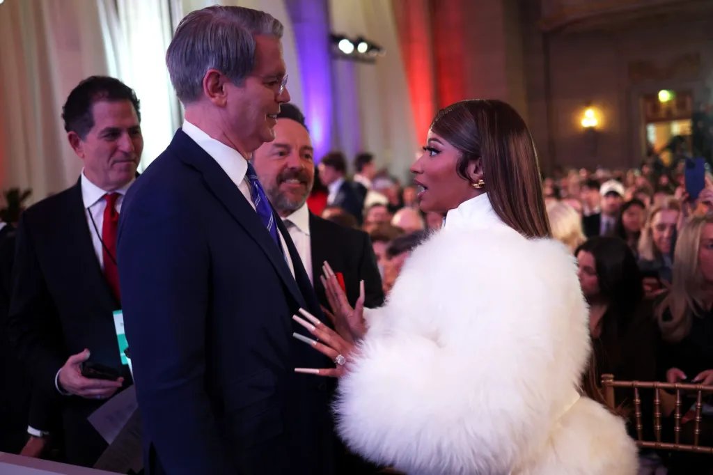 Nicki Minaj Joins Treasury Secretary Scott Bessent for a Fun Spin on 'Beez in the Trap' Trend