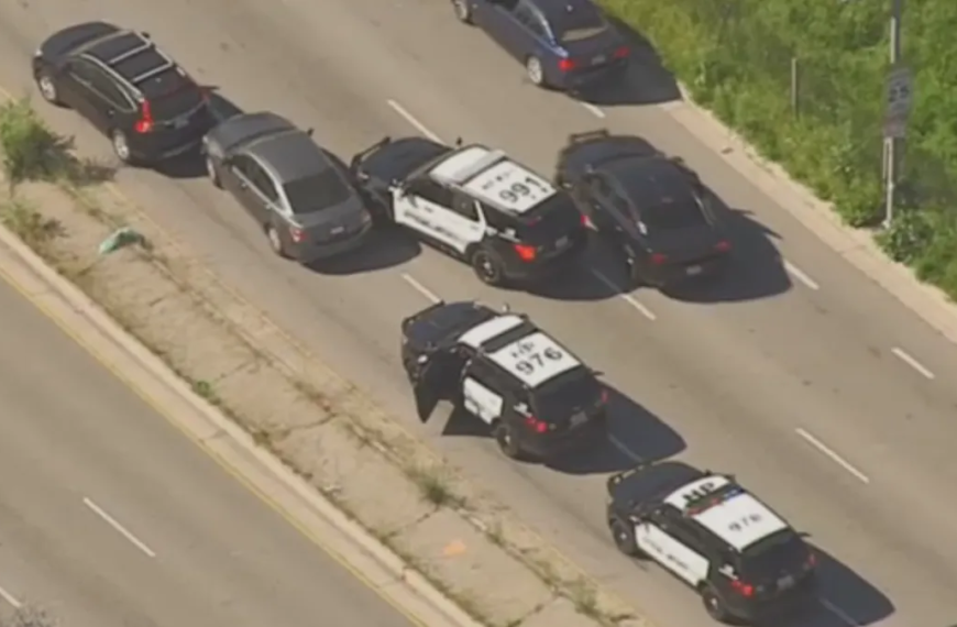 SUV Hit from Behind After Chase Ends in Montecito Heights