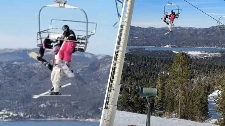 Skier Hangs from Lift in Big Bear: A Look at the Nerve-Wracking Situation