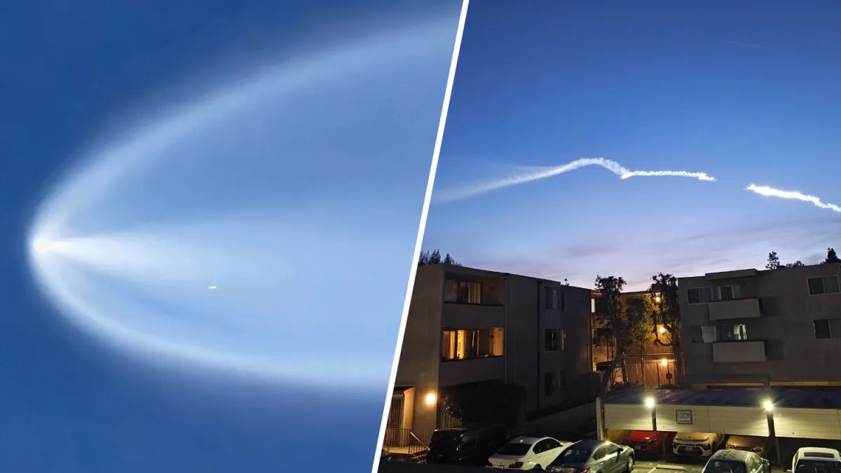 SpaceX Rocket Lights Up the Southern California Coast on Valentine's Day