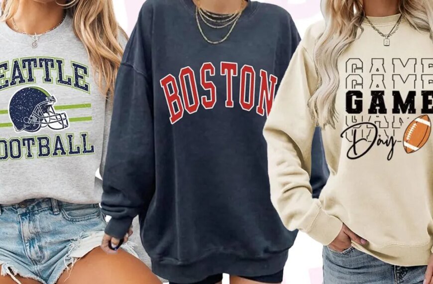 Stay Cozy and Stylish: 17 Trendy Sweatshirts Perfect for Super Bowl Sunday and Beyond