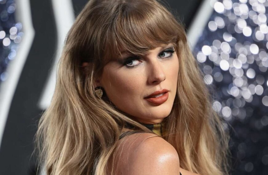 Taylor Swift Stuns in a Bedazzled Bodysuit with a Keyhole Cutout