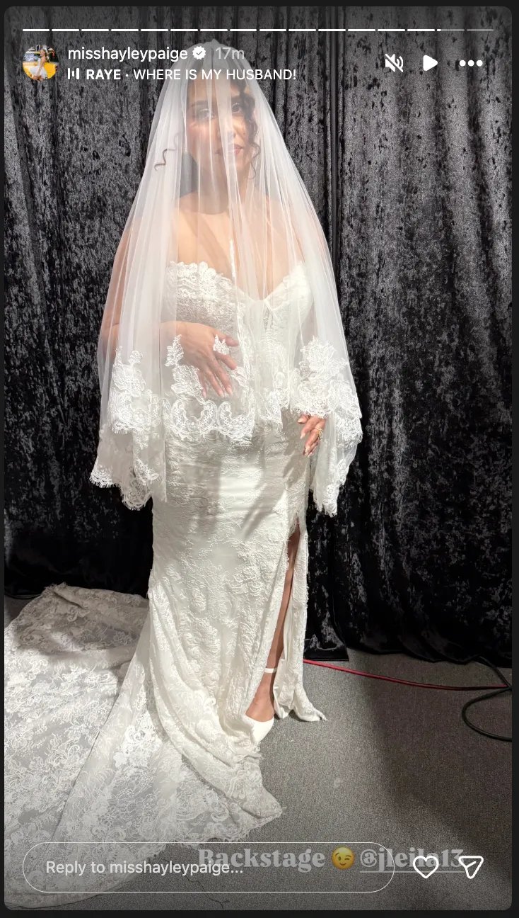 Image may contain Clothing Dress Formal Wear Fashion Gown Veil Bridal Veil Person Wedding Wedding Gown and Face