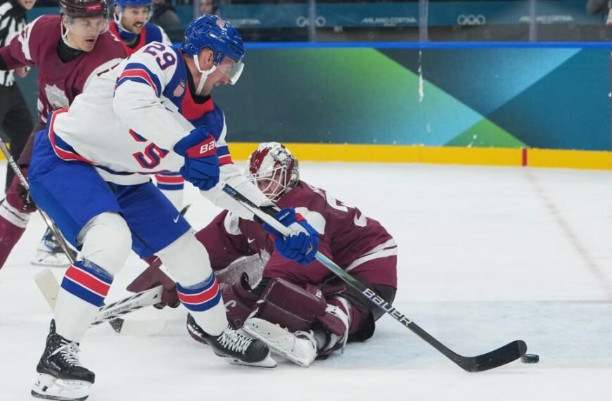 USA Dominates Latvia in Olympic Hockey Debut