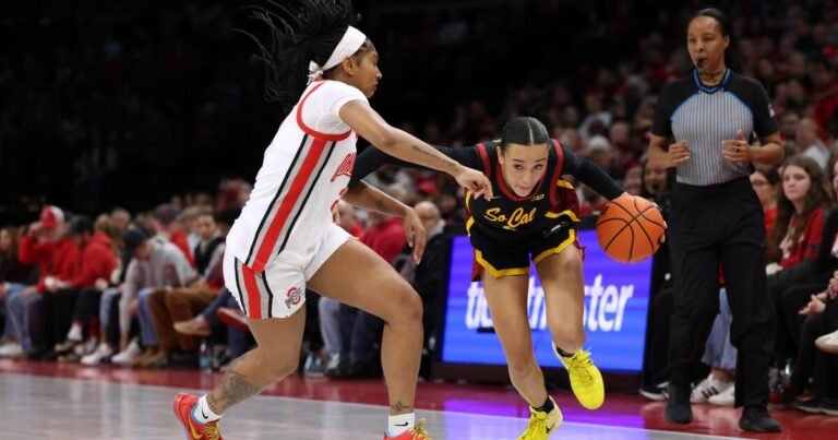USC Falls to No. 10 Ohio State in Fourth Quarter Despite Jazzy Davidson’s 32 Points